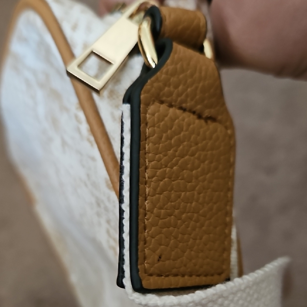 a new day Cream Snake-Textured Crossbody Bag with Gold Hardware - Picture 3 of 3